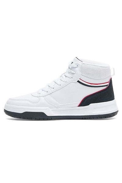 U.S. Polo Assn. Women's Lightweight White High-Top Sneakers - Sporty Design with Ankle Support for Everyday Wear