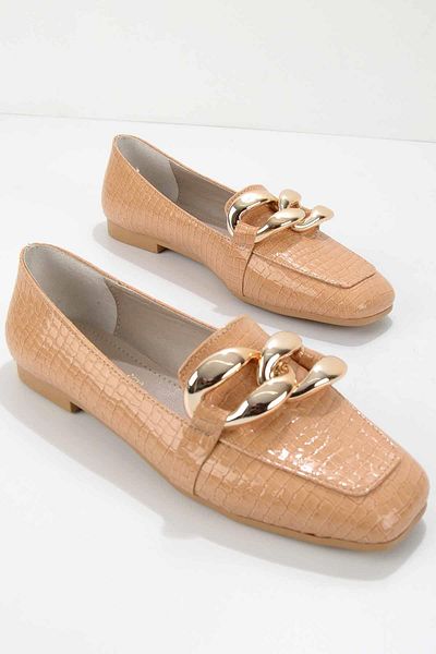 Bambi Orange Lackleder Damen Loafer Schuhe K 01641166311