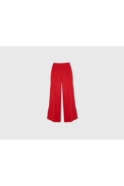 United Colors of Benetton Women's Red Slit Trousers