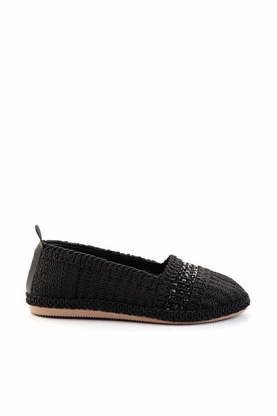 Bambi Schwarz gestrickte Damen-Espadrille K 01823015416