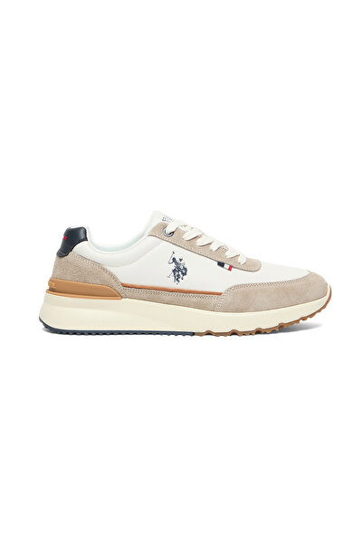 U.S. Polo Assn. Men's Low-Top Sneakers in White with Suede Accents – Stylish ...