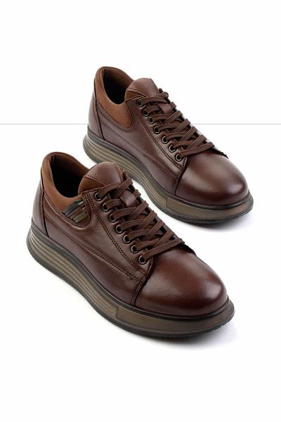 Bambi Brown Leather Men's Sneaker E 01398085403