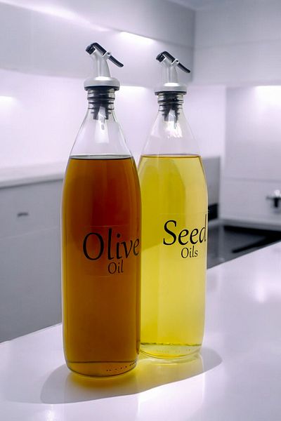 Digithome 2-Pack Olive Oil and Liquid Bottle - Vetro Sippy, Clear Label, Oil Pot 1000 ml So-300