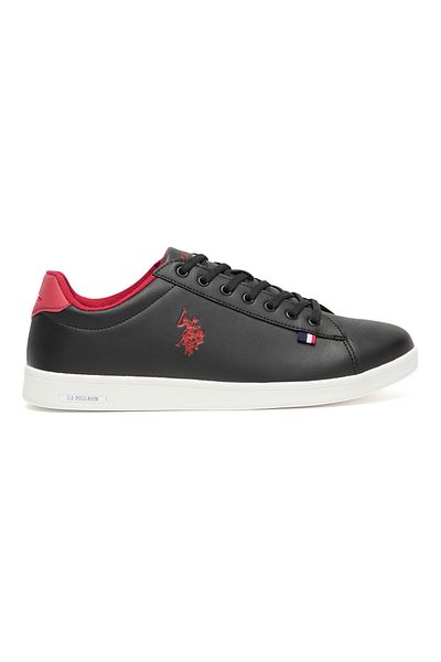 U.S. Polo Assn. Men's Black Low-Top Sneakers - Bold Lace-Up Style, Comfortable Casual Footwear