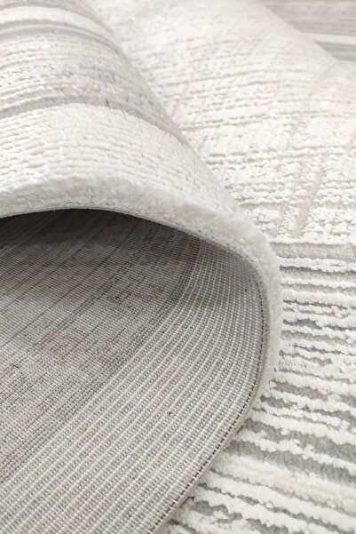 ünalcarpet 4 Metrekare - 6 Metrekare Bambu Tarz Modern Dokuma Salon Oturma Odası Mutfak Halısı Antialerjik Bej