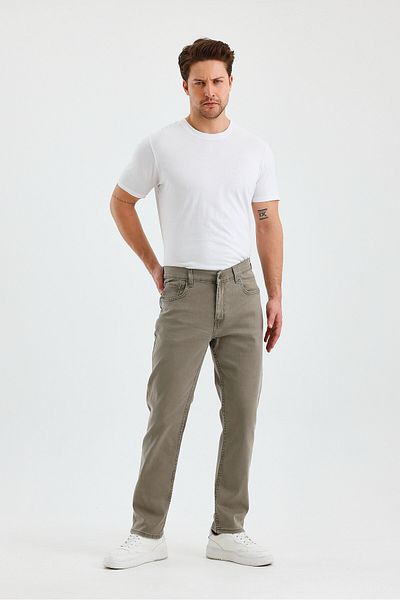 WKM Men's Regular Fit Regular Fit Wide Leg High Waist Casual Jean Denim Jeans
