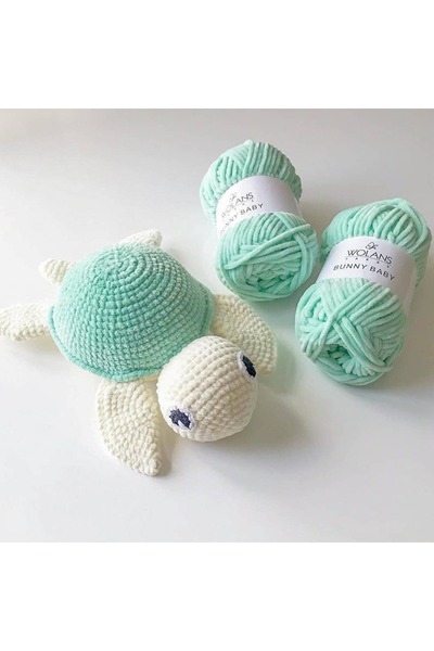 WOLANS 466 Μελιτζάνα Μαλακό Βελούδο - Σχέδιο Κλωστής Baby Bunny, Μαλλί για Μαλακή Κουβέρτα Παιχνιδιού