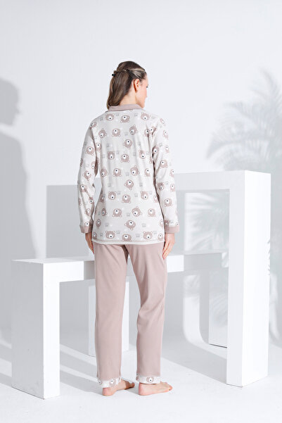 Etoile %100 Pamuk Uzun Kol Önden Düğmeli Kadın Pijama Takımı 98232