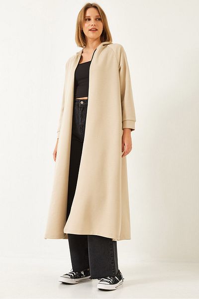Bianco Lucci Dámský dlouhý svetr na zip s kapucí 8137 60351325