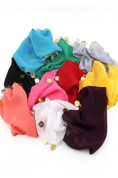 Sermet Süs Dünyası Mixed Color Chiffon Halay Handkerchief 10 Pieces, Bride Groom Wedding Henna Circumcision Promise Engagement
