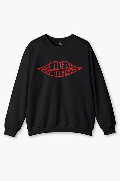 so cool Save the Drama for Your Mama Funny Lettering Friends Printed Sweat