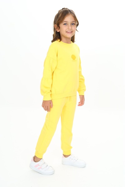 Toontoy Κοριτσίστικο κοστούμι φόρμας με κέντημα με κοχύλια