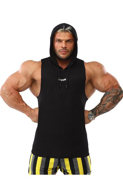BGSM Bgsm 2350 Hooded Fitness Tank Top