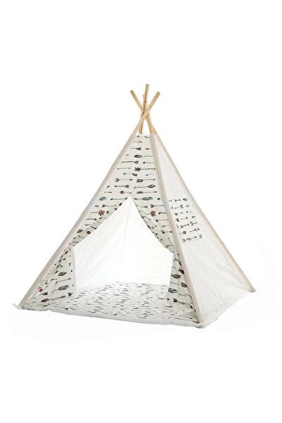 homytextiles SafeMom Ahşap Kızılderili Çocuk Oyun Çadırı