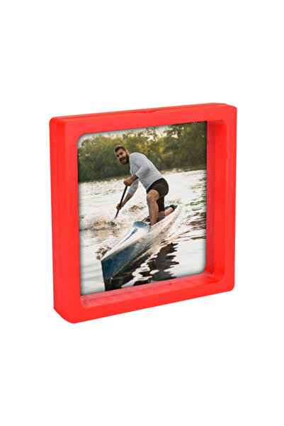 CERCİBAZAAR Souvenir Frame - 11X11Cm (Red - White)