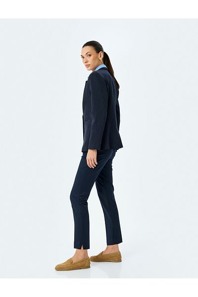 Koton Side Zipper Closure High Waist Slim Fit Cigarette Pants