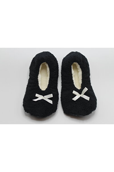 fluffy Booties Women's Slippers - Foldable Bag, Portable Home Ballerinas, Non-Slip No Sound Sole