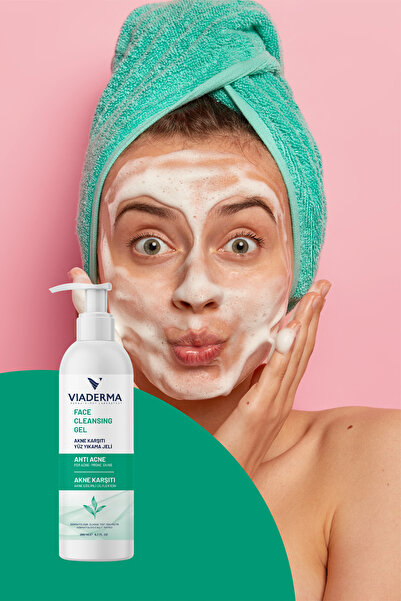 Viaderma Yağ Dengesi Akne Karşıtı Yüz Yıkama Jeli 200 ml - Salisilik Asit ve Zinc PCA ile Cilt Temizliği