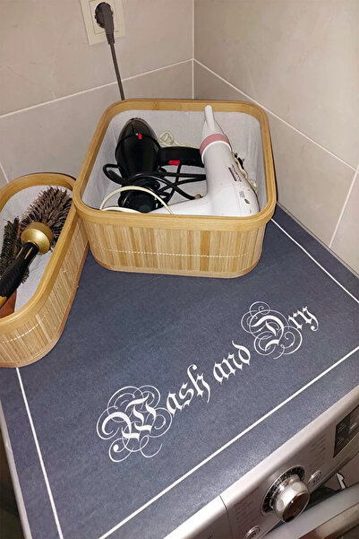 Else Dekor Сива сушилня Капак за пералня Защитна подложка Устойчива на течности Неплъзгаща се Пере се