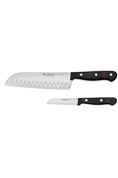 WÜSTHOF 2 Parçalı Asya Şef Bıçağı Seti, Santoku ve Soyma Bıçağı