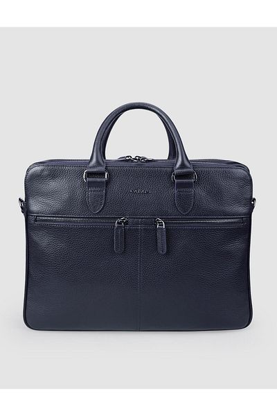 Cabani 100% Genuine Leather Navy Blue Shoulder Strap Briefcase