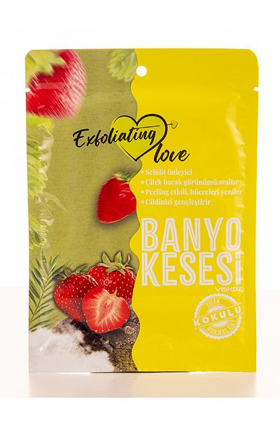 EXFOLIATING LOVE Normal Skin Strawberry Frent Bag Medium 100% Viscose