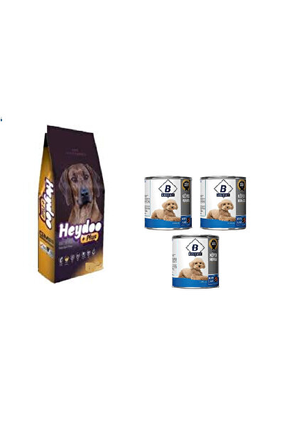 heydoo Yüksek Enerjili Kuzuetli Köpek Kuru Mama 2 Kg 28 Proteinli+( Konserve Mama 415 Grx3 Adet)
