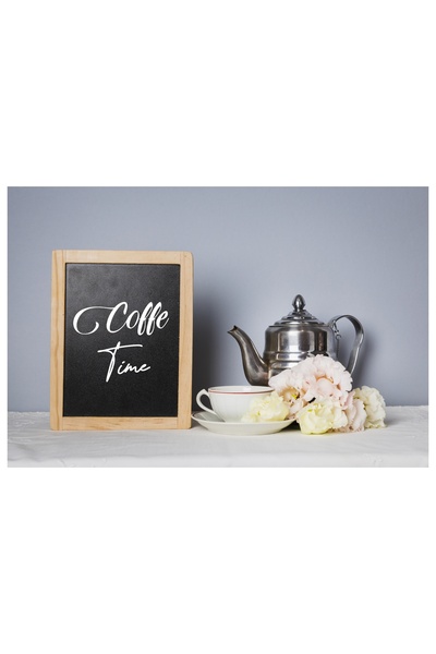 Eylül DUVAR AKSESUARI COFFE TİME YAZILI ÇERÇEVE -MUTFAK DUVAR AKSESUARI 30*40