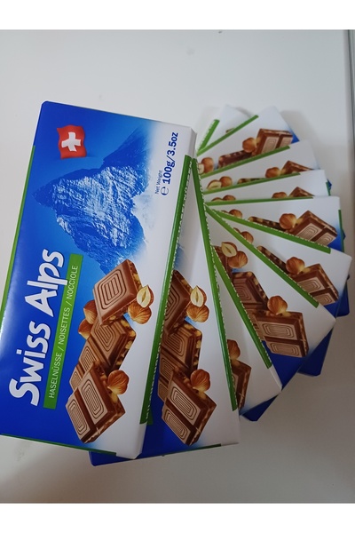 Swiss Alps Sütlü Fındıklı İsviçre çikolatası 10 adet 100 gram