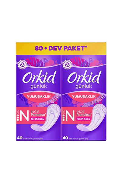 Orkid İnce Pamuksu Ferah Koku Günlük Ped 80 Adet