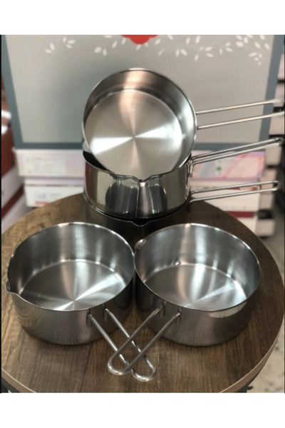 King Queens Çelik Cezve Kaçerola Sütlük Ve Sosluk 16 Cm