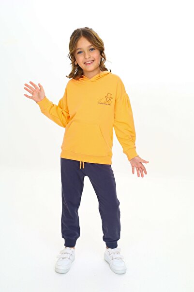 Toontoy Κοριτσίστικο Σετ Φόρμας με κουκούλα Με Στάμπα με τύπωμα