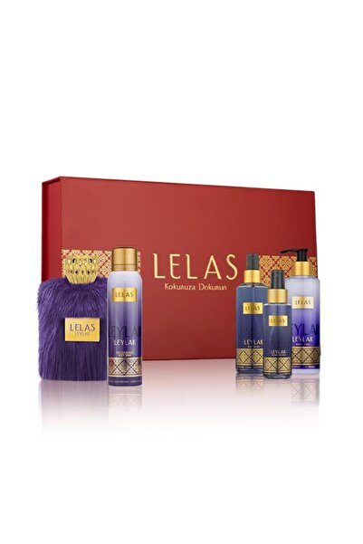 Lelas Leylak Parfüm Seti 5'li – Amber Çiçeksi Hediye Kutulu Unisex Bakım Seti – 1350