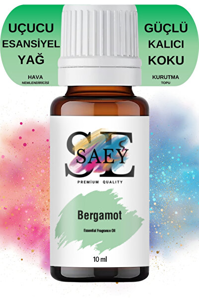 SAEY Bergamot Esansiyel Uçucu Koku Yağ Buhurdanlık Yağı Difüzör Esansı Hobi E...