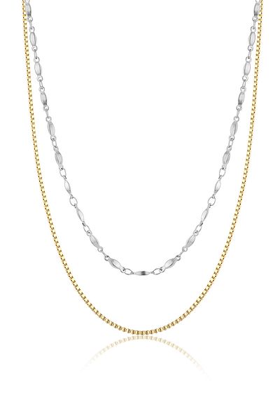 Daniel Klein Mtk11345 Steel Gold Color Necklace