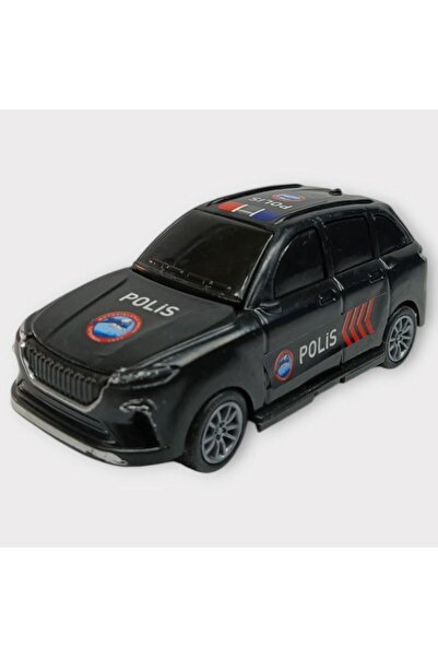 BAYRAKTAR PLASTİK Çek Bırak Polis Arabası -Siyah Hatchback