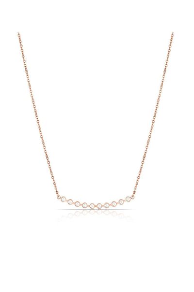 Daniel Klein Mtk11389 Steel Rose Gold Color Necklace