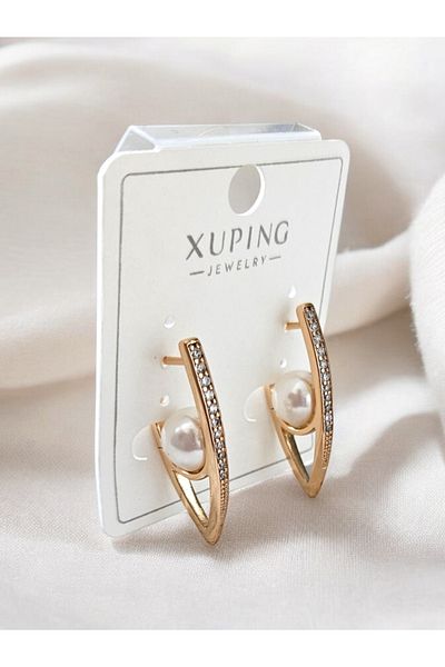 XUPING JEWELRY Melekcehobi Jewelry Pearl Zircon Stone Xuping Earrings