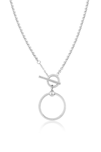 Daniel Klein Mtk11351 Steel Silver Color Necklace