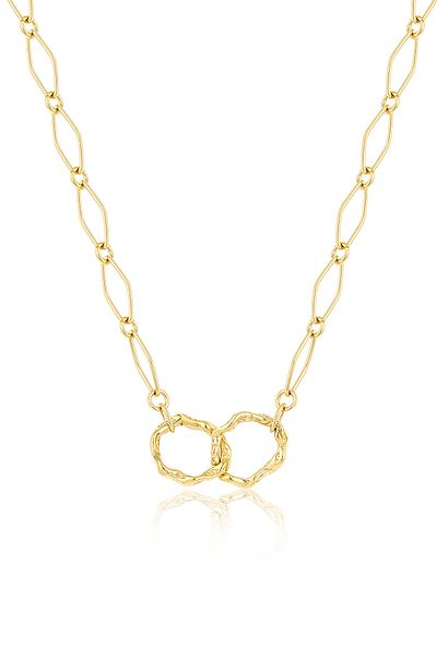 Daniel Klein Mtk11336 Steel Gold Color Necklace