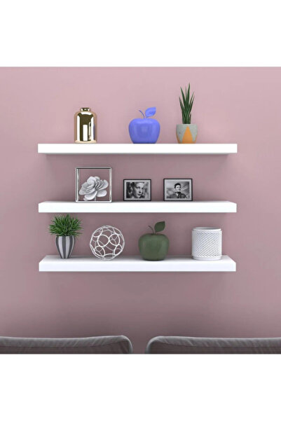 Genel Markalar 3 Raflı Gizli Monte Uçan Raf Beyaz Raf. Ürün Ölçüleri 3 Adet 50*15'tür.