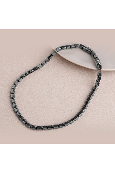 OSMANLI DOĞAL TAŞ Hematite Natural Stone Men's Necklace