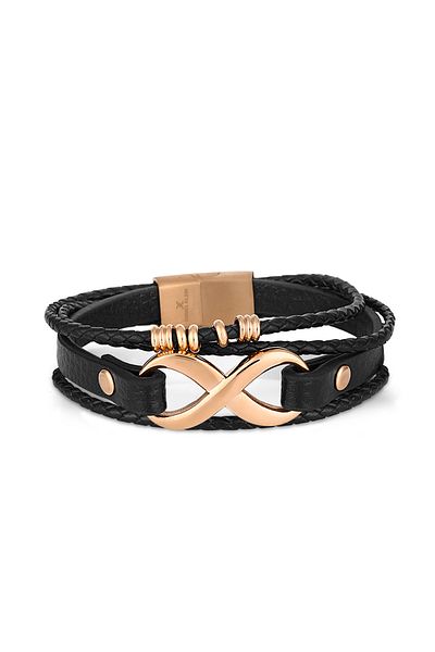 Daniel Klein Mtk11253 - Men's Rose Gold Leather Bracelet Dkj.5.2005-3