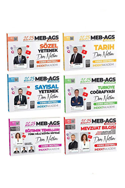 İndeks Akademi İndeks Akademi 2025 MEB-AGS Tüm Dersler Ders Notları Seti