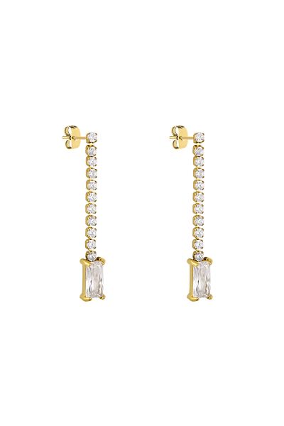 Daniel Klein Mtk11392 Steel Gold Color Earrings