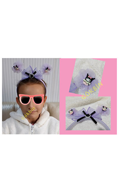 Gökbin Coroană moale pentru fete, mov, cu figurină Kuromi, Coroană drăguță, C...