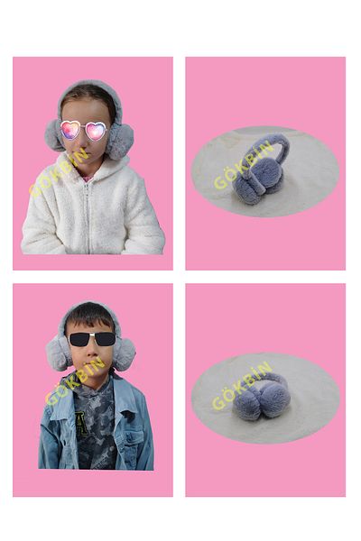Gökbin Women Teen Girls Boys Children Plush Earmuff Winter Earmuff Colorful Trend