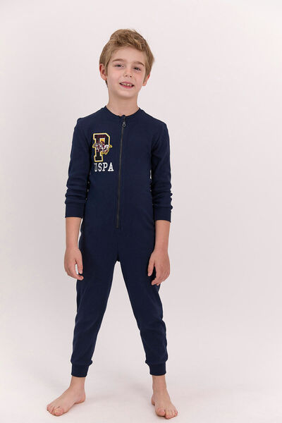 U.S. Polo Assn. Boy's Navy Blue Jumpsuit