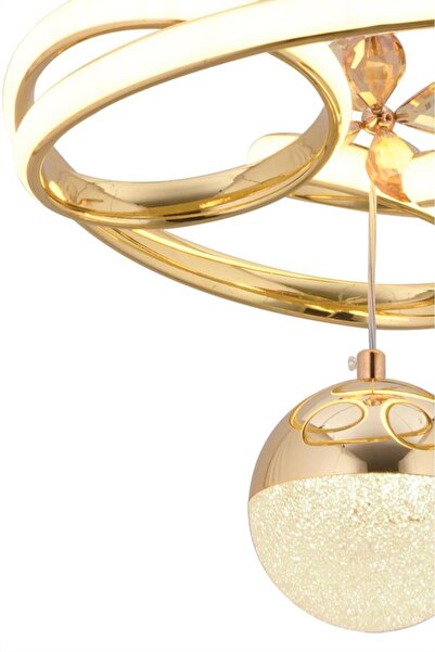 İstanbul Avize İstanbul Avize Katre Led Kumandalı Üç Renk Gold Lüx Modern Ledli Avize