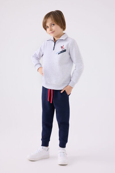 Rolypoly Boy's Tracksuit - Snow Melange